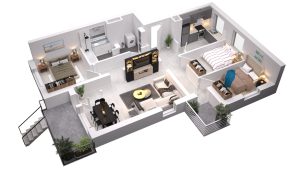 Wizualizacja lokalu M1