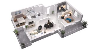 Wizualizacja lokalu M3